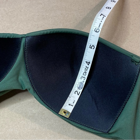 Twist bandeau bikini top deep green - Picture 7 of 10